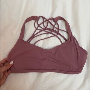 Lululemon Mauve Strappy Sports Bra